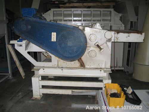 Used-Retech Model VH34/75 Horizontal Shredder.  5" x 34" infeed opening, 16" diameter 44 cutter rotor, 390 rpm rotor speed, ...