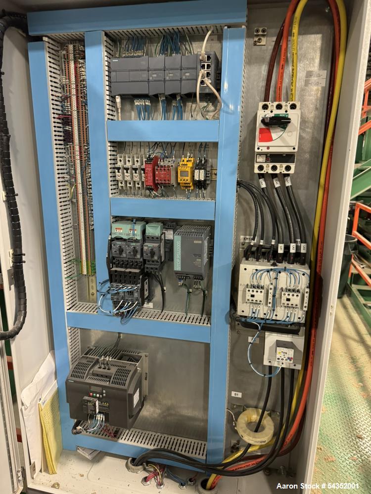 Used SSI Twin Shaft Dual-Shear Shredder, Model M85E(52), Serial# S3069. Approximate cutting chamber 35" x 52", (1) 100hp, 3/60/440/460 volt, 1785 rpm motor & control panel.