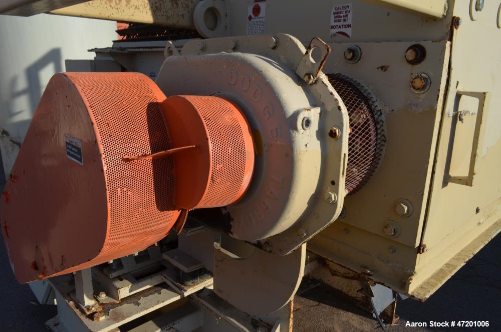 Used Schutte-Buffalo MP Series Slow Speed Ram Feed Grinder, Model MP-30, Carbon Steel. Approximate 15" diameter x 36" wide rotor with bolt on knifes. 36" x 36" Feed opening with hopper, and hydraulic...