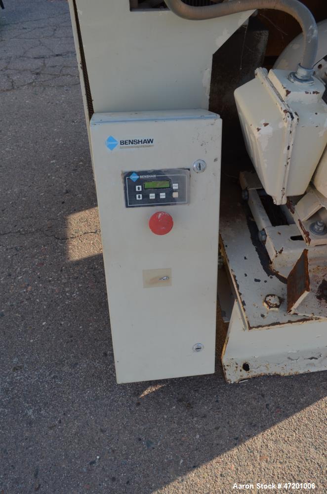 Used Schutte-Buffalo MP Series Slow Speed Ram Feed Grinder, Model MP-30, Carbon Steel. Approximate 15" diameter x 36" wide rotor with bolt on knifes. 36" x 36" Feed opening with hopper, and hydraulic...