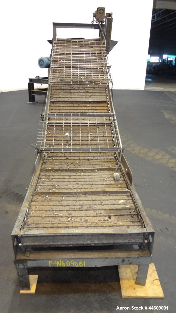 Used Shred-Pax Twin Shaft Shredder, Model AZ-80 EP, Carbon Steel. (2) Rows of intermeshing hook knives approximately 1-3/4" thick. 34" x 52" Feed opening with a hopper, bottom discharge. Each shaft d...