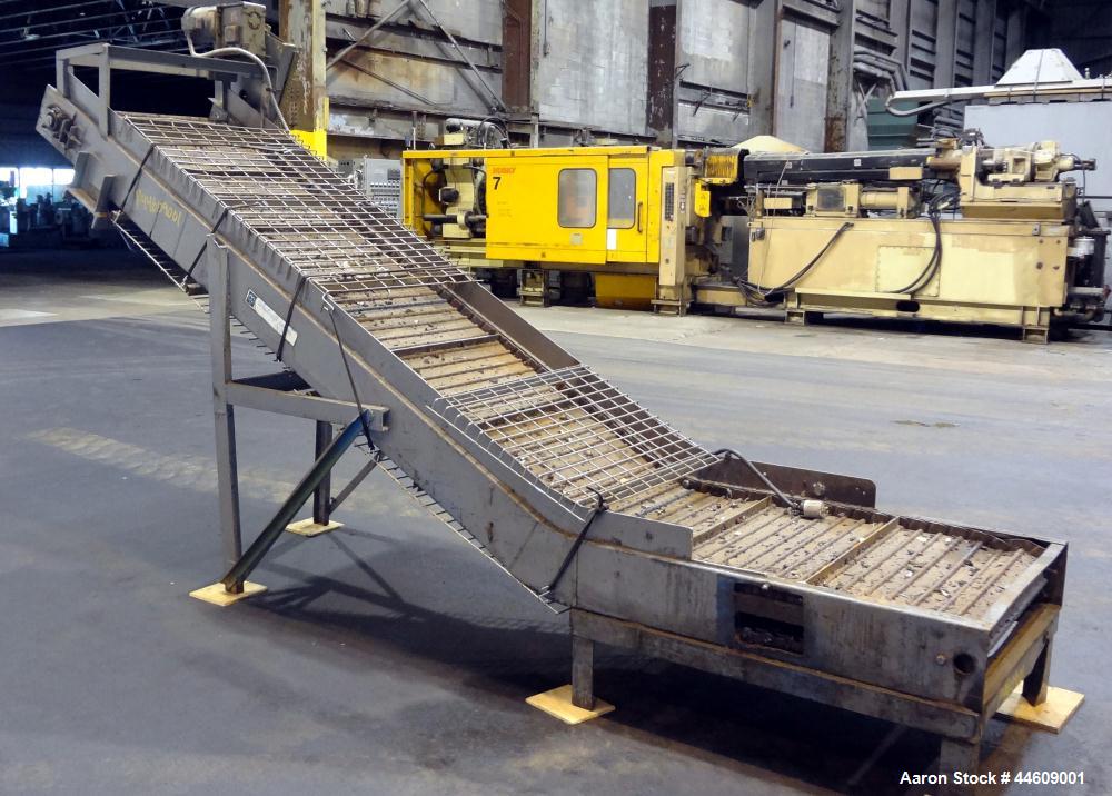 Used Shred-Pax Twin Shaft Shredder, Model AZ-80 EP, Carbon Steel. (2) Rows of intermeshing hook knives approximately 1-3/4" thick. 34" x 52" Feed opening with a hopper, bottom discharge. Each shaft d...