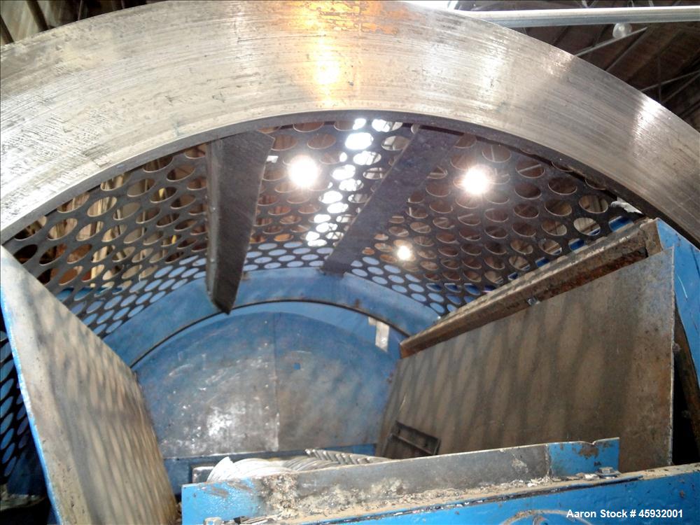 Used Shred Pax Dual Rotor Shredder Grinder System consisting of: (1) Shred Pax Grinder, Model AZ-G-12. Has a top feeder 31-1/2" long x 3-3/4" wide with a 31" long x 8" diameter roll driven by a 1 hp,...