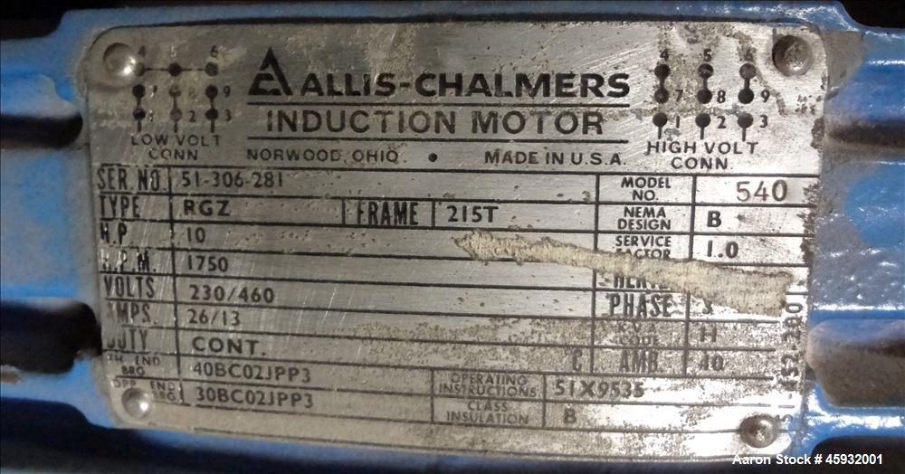 Used Shred Pax Dual Rotor Shredder Grinder System consisting of: (1) Shred Pax Grinder, Model AZ-G-12. Has a top feeder 31-1/2" long x 3-3/4" wide with a 31" long x 8" diameter roll driven by a 1 hp,...