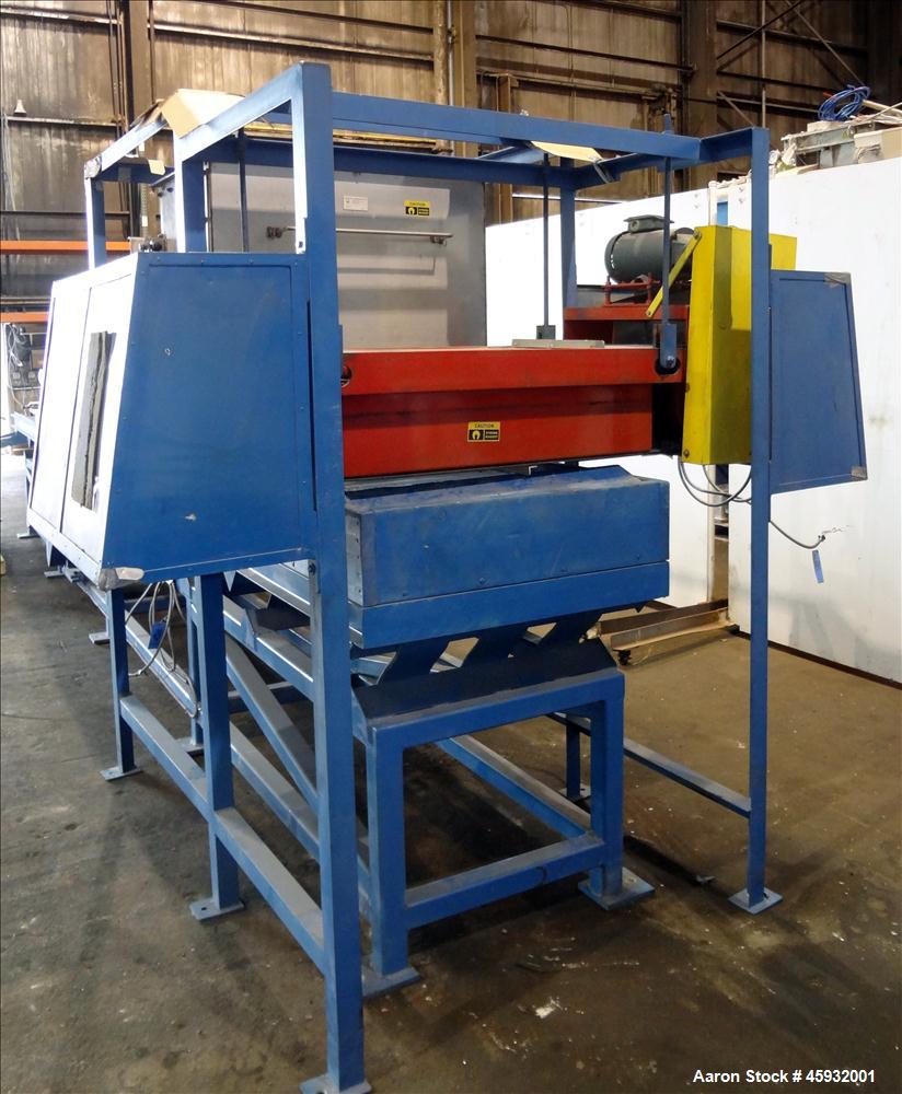 Used Shred Pax Dual Rotor Shredder Grinder System consisting of: (1) Shred Pax Grinder, Model AZ-G-12. Has a top feeder 31-1/2" long x 3-3/4" wide with a 31" long x 8" diameter roll driven by a 1 hp,...