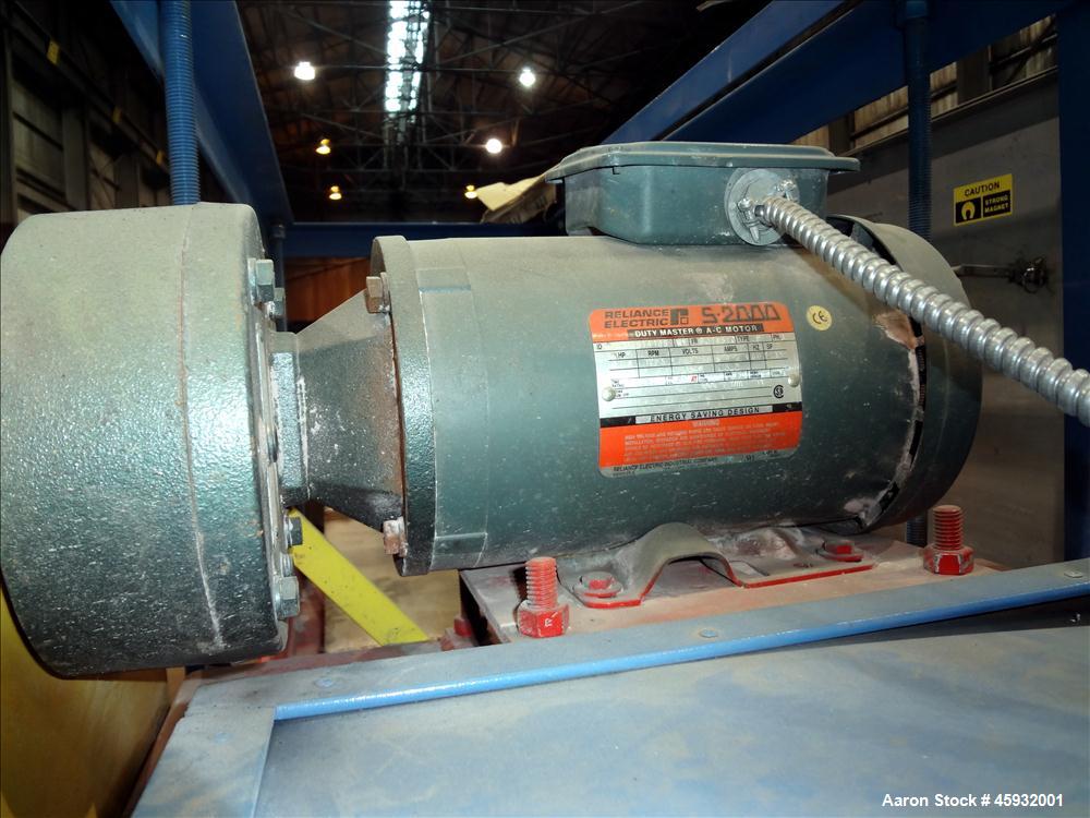 Used Shred Pax Dual Rotor Shredder Grinder System consisting of: (1) Shred Pax Grinder, Model AZ-G-12. Has a top feeder 31-1/2" long x 3-3/4" wide with a 31" long x 8" diameter roll driven by a 1 hp,...