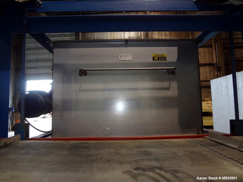Used Shred Pax Dual Rotor Shredder Grinder System consisting of: (1) Shred Pax Grinder, Model AZ-G-12. Has a top feeder 31-1/2" long x 3-3/4" wide with a 31" long x 8" diameter roll driven by a 1 hp,...