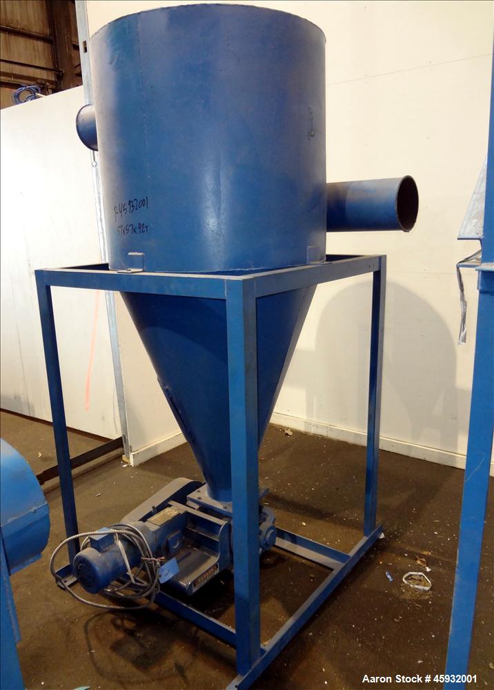 Used Shred Pax Dual Rotor Shredder Grinder System consisting of: (1) Shred Pax Grinder, Model AZ-G-12. Has a top feeder 31-1/2" long x 3-3/4" wide with a 31" long x 8" diameter roll driven by a 1 hp,...