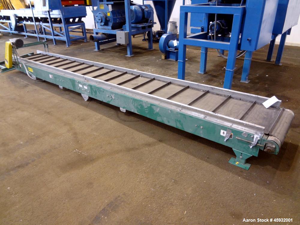 Used Shred Pax Dual Rotor Shredder Grinder System consisting of: (1) Shred Pax Grinder, Model AZ-G-12. Has a top feeder 31-1/2" long x 3-3/4" wide with a 31" long x 8" diameter roll driven by a 1 hp,...