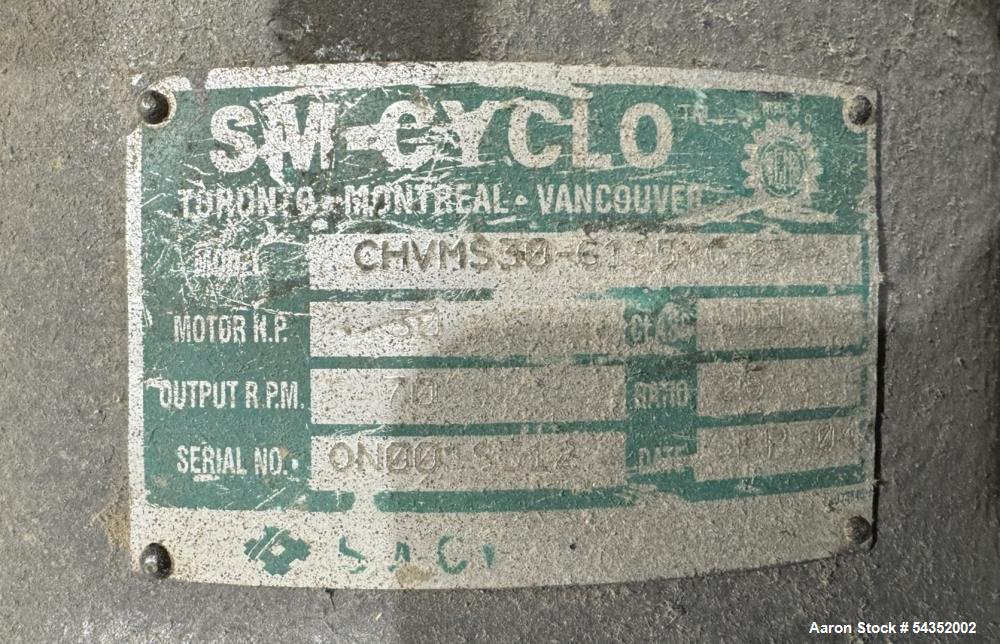 Used Shred-Tech Dual Shaft Shredder. With dual 30hp motor, feed hopper, stand, panel.