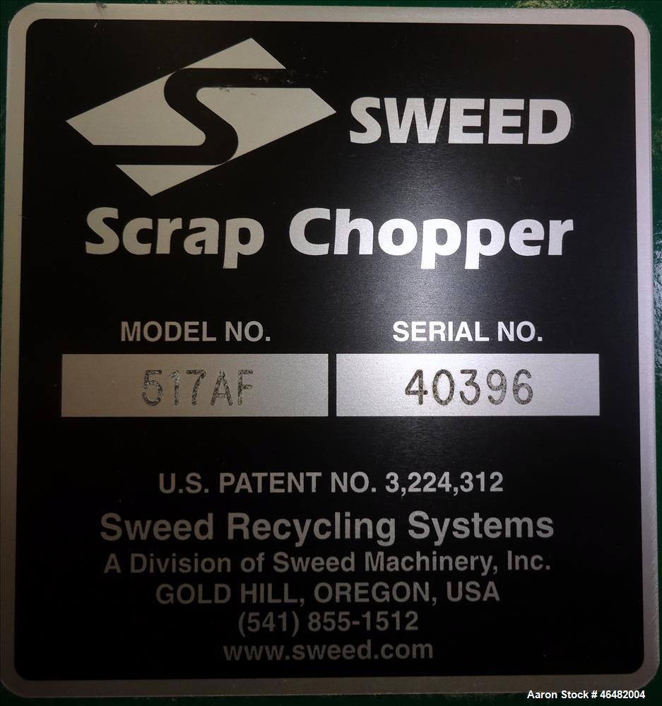 Used Sweed Scrap Chopper, Model 517AF, Carbon Steel.