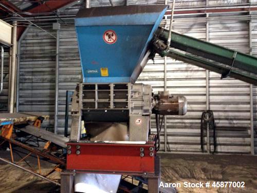 Used Untha 4-Shaft Shredder, Model RS-40.