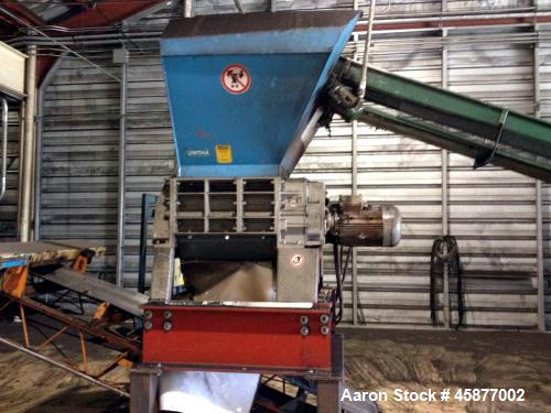 Used- Untha 4-Shaft Shredder, Model RS-40.