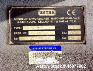 Used Untha 4-Shaft Shredder, Model RS-40.