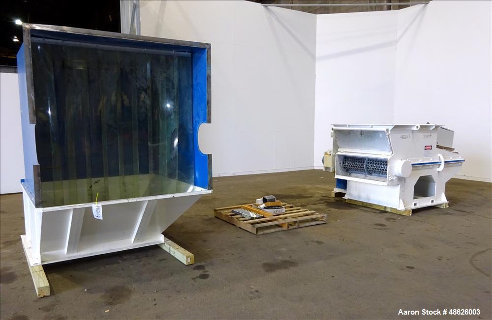Used Vecoplan Retech Single Rotor Shredder, Model RG 42/30 SWU, Carbon Steel.