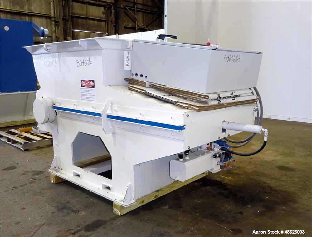 Used Vecoplan Retech Single Rotor Shredder, Model RG 42/30 SWU, Carbon Steel.