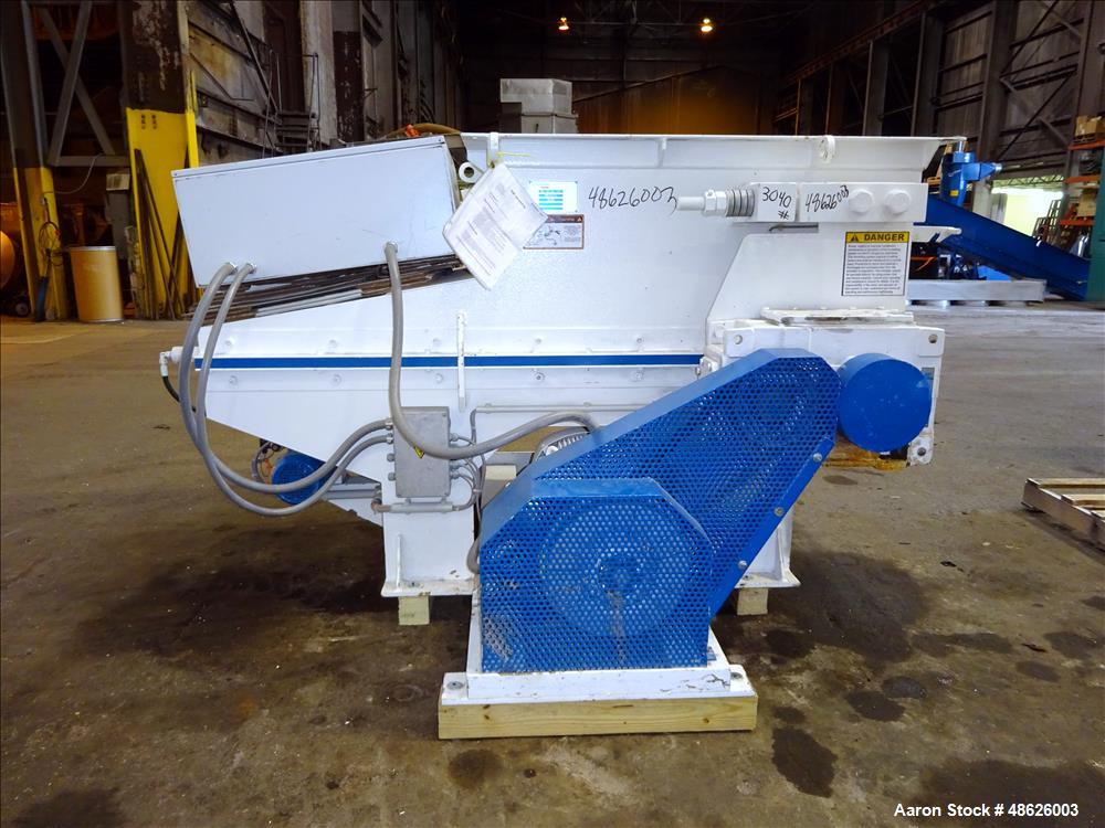 Used Vecoplan Retech Single Rotor Shredder, Model RG 42/30 SWU, Carbon Steel.
