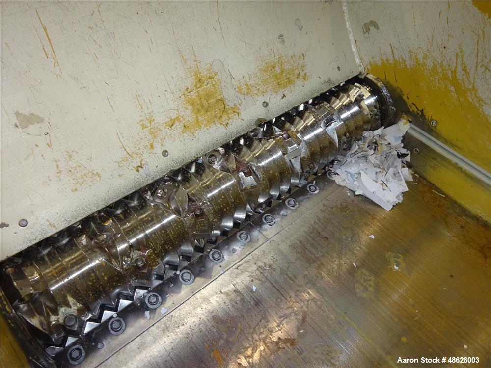 Used Vecoplan Retech Single Rotor Shredder, Model RG 42/30 SWU, Carbon Steel.