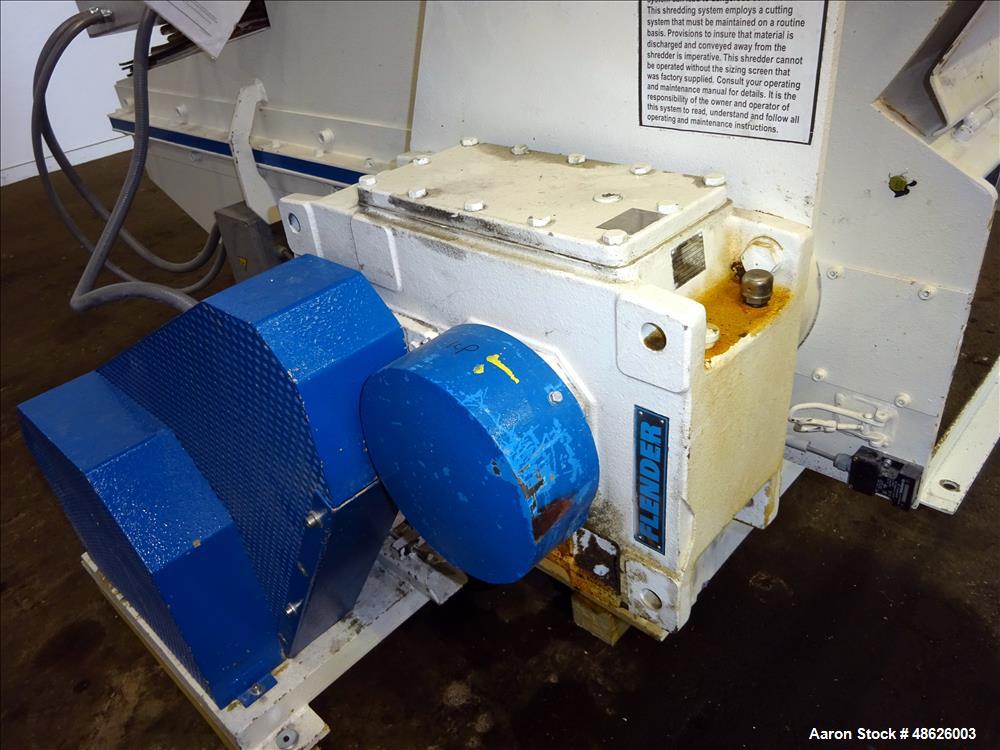 Used Vecoplan Retech Single Rotor Shredder, Model RG 42/30 SWU, Carbon Steel.