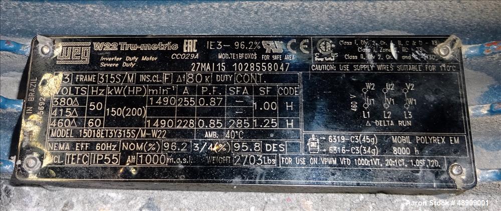 Used Vecoplan Granulator Model RG70/200K, Carbon Steel.