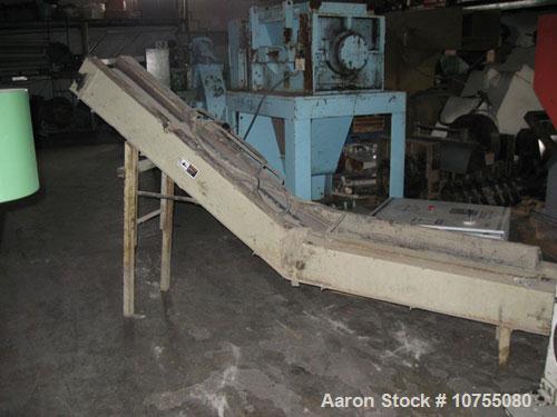 Used Vecoplan Model RG42/30WP Shredder. 30 Hp, 460 volt drive motor into gearbox, belt drive, 10" diameter 42" wide rotor with 27 indexable cutters at 120 rpm, 1.4 kW hydraulic ram motor, 2.9 cubic y...