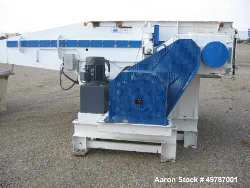 Used Vecoplan RG62/150 SPK FF Film and Fiber Single Shaft Shredder, Film and Fiber Rotor – 15? Diameter – 150 HP motor 480 volt with hydraulic pump to run the hydraulic ram, and Flenders Gear Box. Sp...