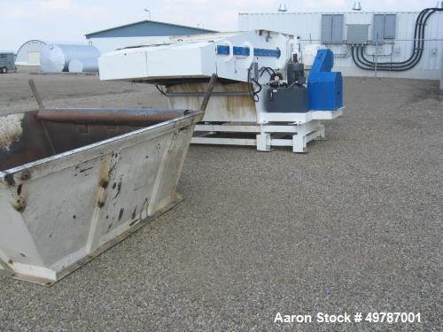 Used Vecoplan RG62/150 SPK FF Film and Fiber Single Shaft Shredder, Film and Fiber Rotor – 15? Diameter – 150 HP motor 480 volt with hydraulic pump to run the hydraulic ram, and Flenders Gear Box. Sp...