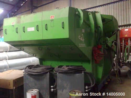 Used Vecoplan Shredder, type VAZ 2000M-RDF/SRF. Material of construction is carbon steel. 3 rows rotor. 25" diameter x 78" long (640mm diameter x 2000mm long) rotor. Rotor speed 0-220 rpm. Screen siz...