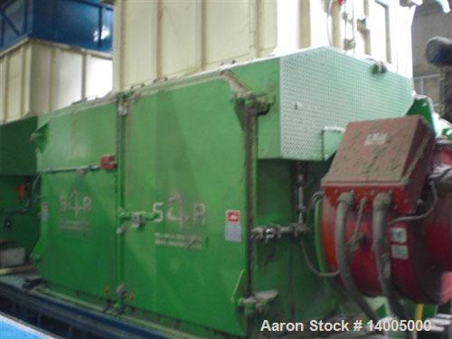 Used Vecoplan Shredder, type VAZ 2000M-RDF/SRF. Material of construction is carbon steel. 3 rows rotor. 25" diameter x 78" long (640mm diameter x 2000mm long) rotor. Rotor speed 0-220 rpm. Screen siz...