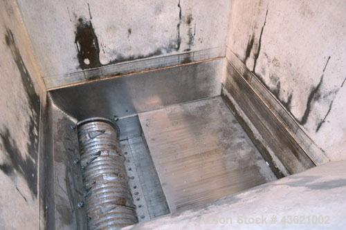 Used Vecoplan/Re-Tech Single Shaft Shredder, Carbon Steel. Approximately 14” diameter x 42” wide rotor with bolt-on cutters. Approximate 44” x 49” feed opening with bolt on hopper. Dual ram horizonta...