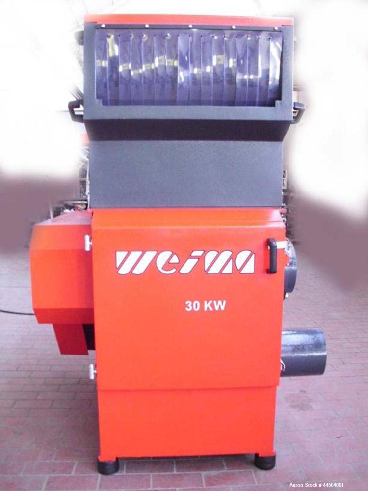 Used Weima NZ 6S Single Shaft Shredder.  Feed opening 11.8" x 31.4" (300 x 800 mm).  (10) Rotor blades.  (2) Stator knives.  Rotor diameter 11.8" (300 mm).  Motor 40 hp (30 kW), 50 Hz.