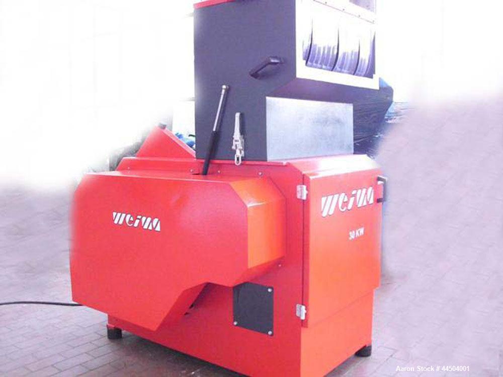 Used Weima NZ 6S Single Shaft Shredder.  Feed opening 11.8" x 31.4" (300 x 800 mm).  (10) Rotor blades.  (2) Stator knives.  Rotor diameter 11.8" (300 mm).  Motor 40 hp (30 kW), 50 Hz.