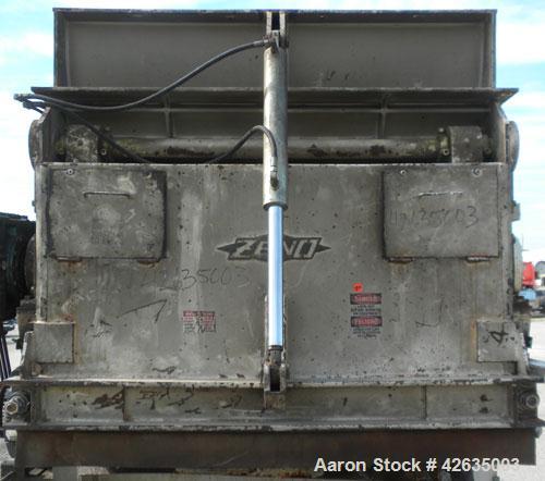 Used Zeno Low Noise Single Shaft Shredder/Chipper, Model ZTLL 1800 X 1600, carbon steel. Feed opening 70’’ (1800mm) wide x approximately 62’’ (1600mm) long. 24’’ Diameter x 70’’ long single rotor wit...