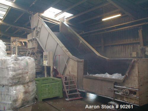 Used- Carbon Steel Zeno Single Roll Shredder, Type ZTLL 2000 x 1900