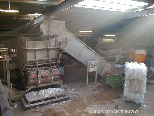 Used- Carbon Steel Zeno Single Roll Shredder, Type ZTLL 2000 x 1900