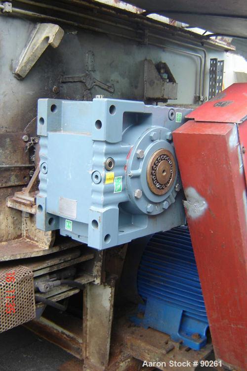 Used- Carbon Steel Zeno Single Roll Shredder, Type ZTLL 2000 x 1900