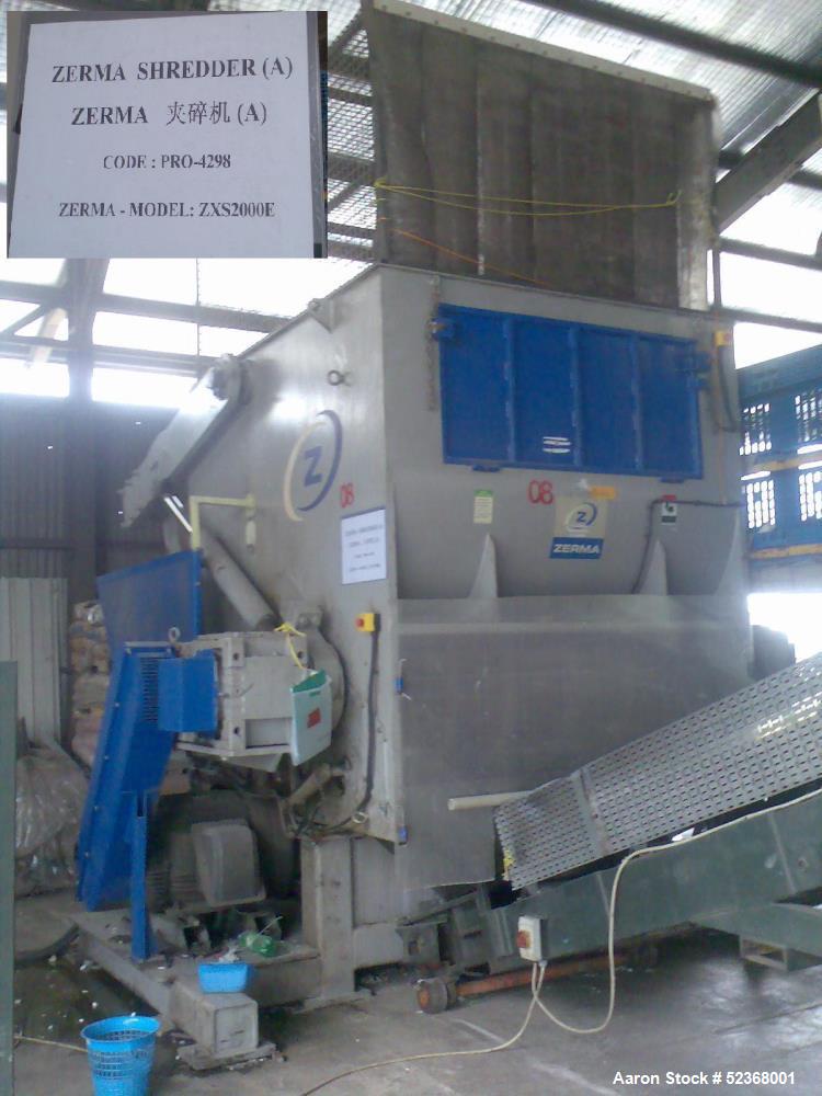 High-Capacity Zerma ZXS 2000 Shredder – Hydraulic Ram Feed & Control Unit