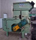 Used Uni-Shred Single Shaft Shredder, Carbon Steel. Approximately 14” diameter x 44” wide rotor with bolt-on cutters. Approximately 40-1/2” x 44-1/2” feed opening with hopper. Single ram horizontal h...