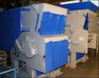 Used Unused-S & P ES 1200 Single Shaft Shredder, 81 rotary knives, 2 stationary knives. 7.5 hp/5.6 kW hydraulic ram, rotor width 47.2