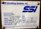 Used- SSI Shredding Systems Inc. Dual-Shear Shredder, Series 50, Model 3800-H