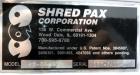 Used Shred-Pax Twin Shaft Shredder, Model AZ-80 EP, Carbon Steel. (2) Rows of intermeshing hook knives approximately 1-3/4