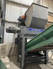 Used Shred-Tech Dual Shaft Shredder. With dual 30hp motor, feed hopper, stand, panel.