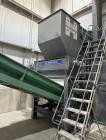 Used Shred-Tech Dual Shaft Shredder. With dual 30hp motor, feed hopper, stand, panel.