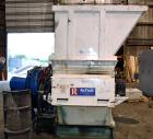 Used Vecoplan/Re-Tech Single Shaft Shredder, Carbon Steel. Approximately 14” diameter x 42” wide rotor with bolt-on cutters. Approximate 44” x 49” feed opening with bolt on hopper. Dual ram horizonta...