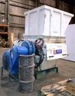 Used Vecoplan/Re-Tech Single Shaft Shredder, Carbon Steel. Approximately 14” diameter x 42” wide rotor with bolt-on cutters. Approximate 44” x 49” feed opening with bolt on hopper. Dual ram horizonta...