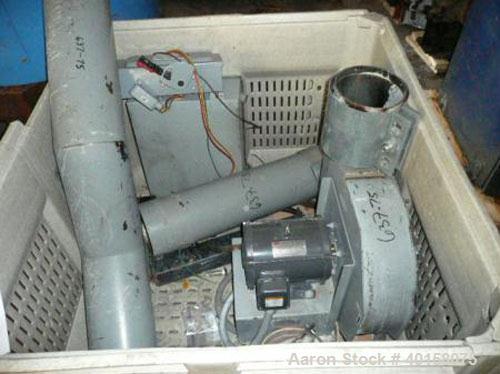 Used Polymer Systems 16" X 26" Scrap Grinder, model 1626. 3 knife open rotor with scissors cut. Includes 100 hp motor, standard tray feed hopper with auxiliary pipe feed chute, spare blades and blowe...