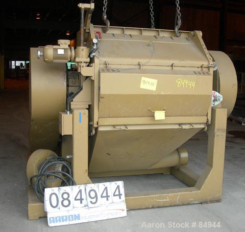 USED: Granulator. 48" x 28" feed opening with bolt-on hopper, approx 48" wide 3 rows of 2 bolt-on slanted blades, open rotor, bottom blower discharge. Approximate 3/4" screen holes. Driven by a 125 h...