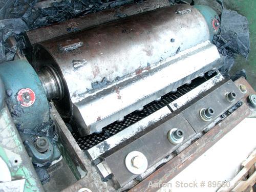USED: Allsteele granulator, model 1417. Approximate 14" diameter x 17" wide 2 bolt-on blade closed rotor, bed knives. Tilt back pelican style feed hopper, bottom discharge with drawer. Approximate 3/...