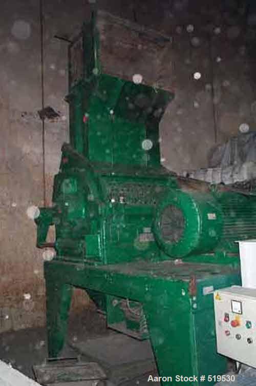 USED: Alpine AG granulator, model RO 80/100. Capacity approx 2000 kg/h31" diameter x 39" long rotor (800mm diameter x 1000mm long) with350 rpm. Driven by a 165 hp (110 Kw) 380 volt/50 cycle/3 ph moto...
