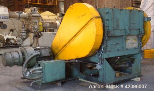 Used Ball & Jewell Granulator, Model HDB-3652. Approximate 52 1/4" long x 39 1/2" wide feed opening. Open rotor with bolt on blades. Driven by (2) 100 HP, 3/60/460 volt, 1185 RPM motors with Stearns ...